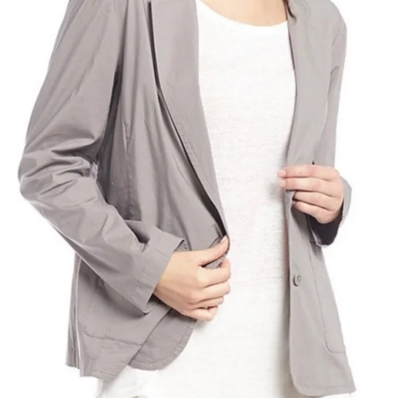 Eileen Fisher Organic Cotton Poplin Jacket - Picture 4 of 9